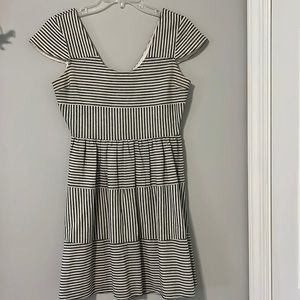 Anthropologie cap sleeve linen dress